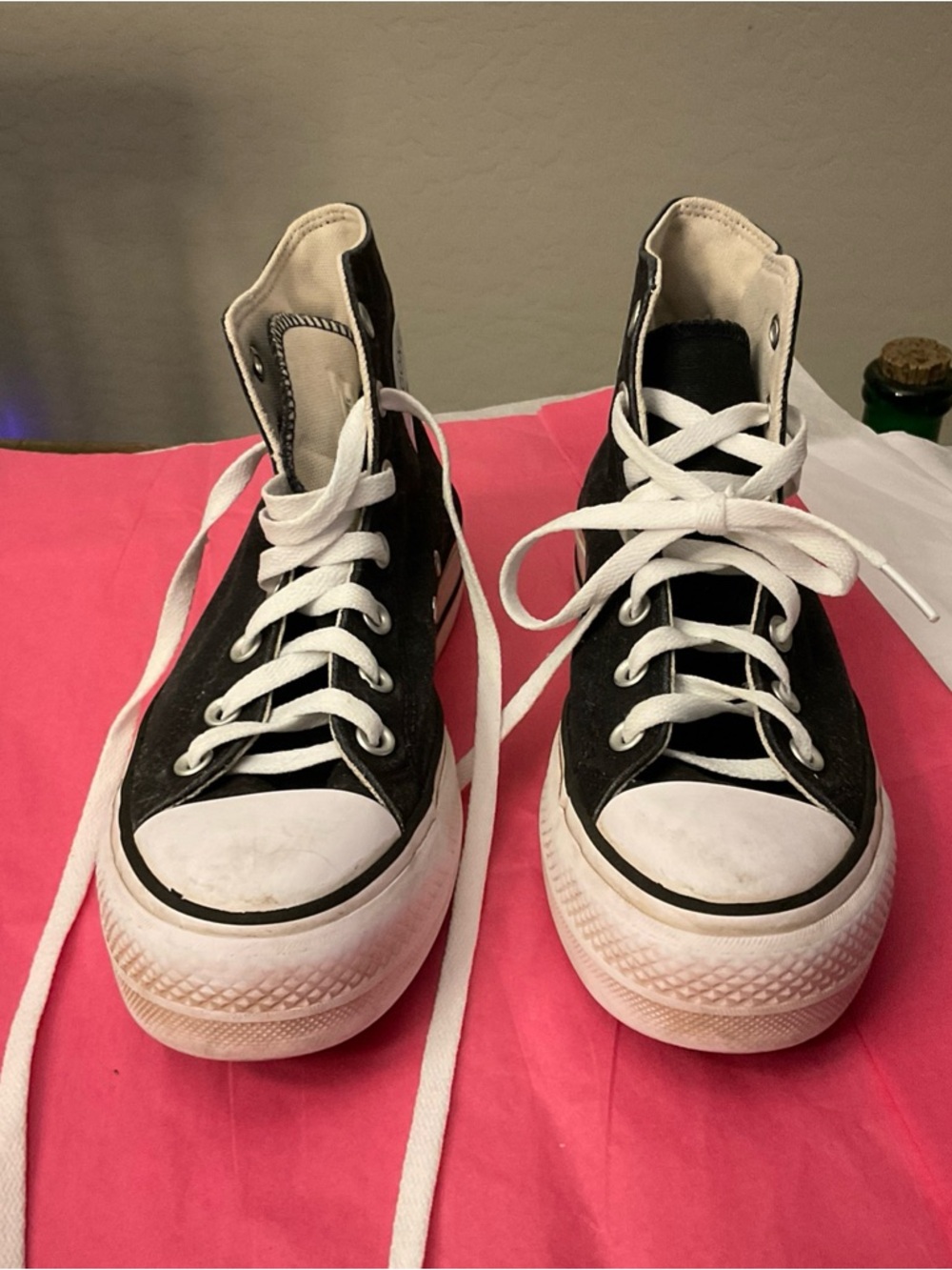 Converse Black platform High Tops Women’s Size 8